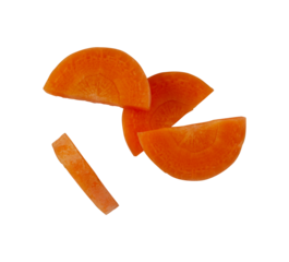 sliced carrot vegetables isolated