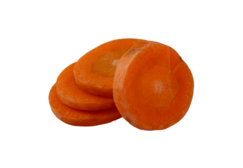 slice of carrot isolated for cooking