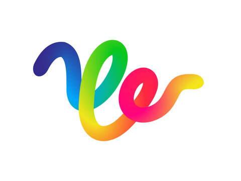 Bright three dimensional swirl geometric line abstract color line element with vibrant gradient zigzag shape for logo concepts backgrounds posters app interfaces and promotional graphic compositions