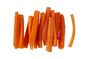 bunch of carrots stick isolated