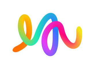 Abstract gradient zigzag geometric line element featuring colorful dynamic angles ideal for modern digital design, posters, branding and vibrant decorative graphics