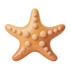 Orange Starfish Isolated on White Background