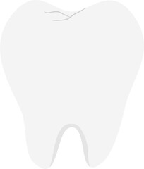White tooth illustration – clean dental art for healthy smile