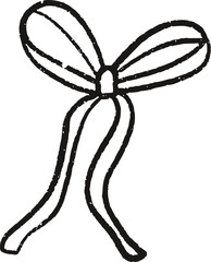 Christmas Sketch Coquette Bow
