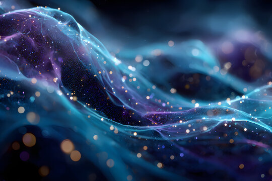 Creative network on blue background