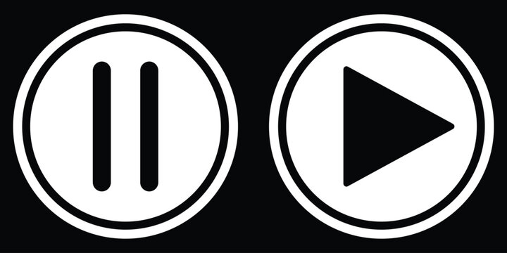 Video and audio player symbol. Start symbol, web media interface play sign. Play button icon. eps 10