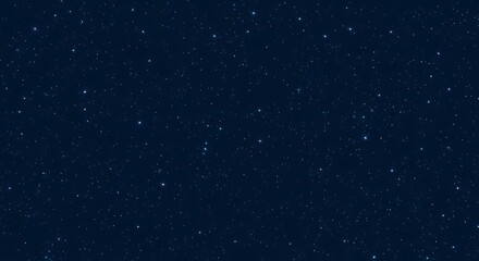Dark blue night sky background with many stars and dots