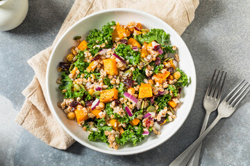 Homemade Organic Harvest Farro Butternut Squash Salad
