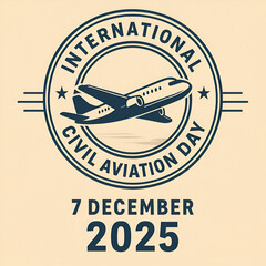 Innovative Aviation Technologies &ndash; International Civil Aviation Day 2025 Futuristic Poster