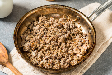 Cooked Homemade Minced Ground Turkey