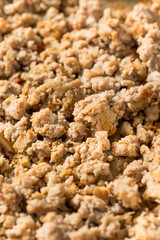 Cooked Homemade Minced Ground Turkey