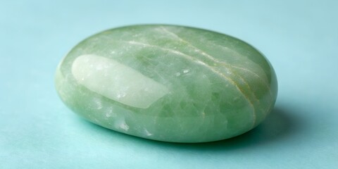 Discover the soothing allure of a polished green aventurine stone, radiating peaceful energy and natural elegance for mindful living