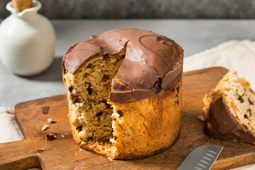 Sweet Festive Italian Chocolate Panettone Cake for Christmas