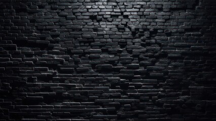 Dark, aged brick wall, distressed, textured