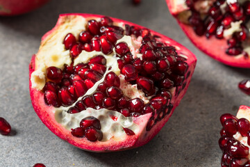 Sweet Organic Raw Red Pomegranate Fruit