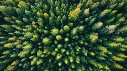 Dense forest canopy from above