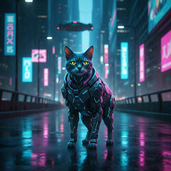 Cybernetic Cat Sentinel