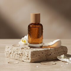 spa still life with essential oils