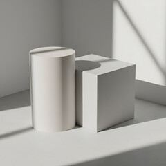 3d rendered illustration of an empty white box