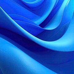 Abstract swirling blue fabric folds