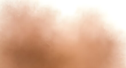 Fototapeta premium Brown dust cloud explosion in motion isolated on white background texture