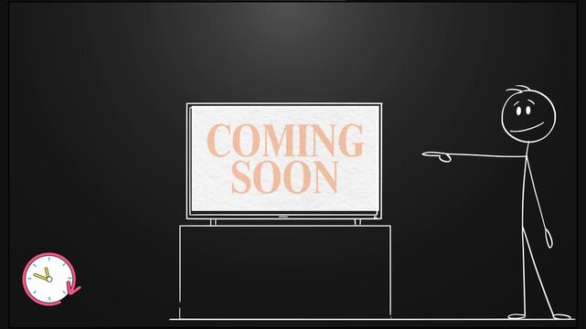 Coming soon short intro with stick man.