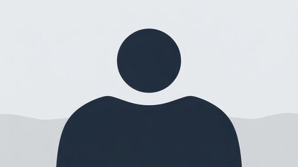 Generic user profile icon, abstract person silhouette avatar