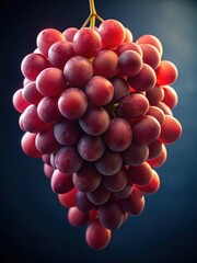 Plump, ripe red grapes cluster together in a vibrant arrangement