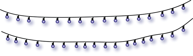 Festive string lights with blue bulbs, creating a magical and enchanting ambiance for celebrations and decor