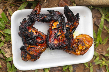 Overhead Shot of Grilled Chicken Wings