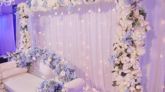 shot of elegant sofa for wedding reception