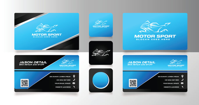 professional company business card motorcycle