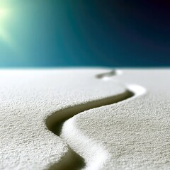 Path Carved in Sand Leading to Horizon