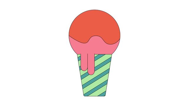 Minimalist Paraglider Animation with Red and Yellow Stripes.