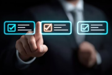 Obraz premium Feedback collected in surveys improves article evaluation and review, enhancing satisfaction rating