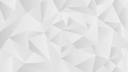 白のジオメトリック抽象背景 立体ポリゴンとグラデーションの背景素材 ベクター
