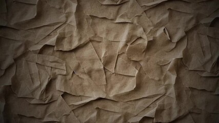 Dynamic crumpled paper texture background with subtle movement for creative video projects, aged parchment aesthetic, perfect for vintage themes and crafts - Powered by Adobe