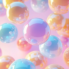 Kawaii Pastel Sky Bubble Backdrop