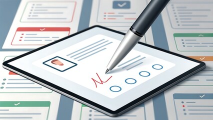 Digital document signing with stylist pen on tablet for seamless workflow solutions