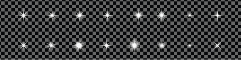 White star with a glowing effect a vector illustration design © MotionArt