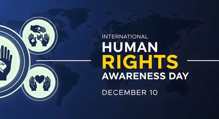 Human Rights Day, International Human Rights Day, Human rights awareness, Human rights background, International Human Rights Awareness Day poster.