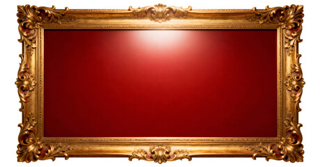 Luxurious Ornate Gold Wide Horizontal Frame