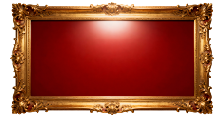 Luxurious Ornate Gold Wide Horizontal Frame