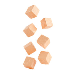 Delicious Candy Cubes Floating in Air for Sweet Treat Concepts