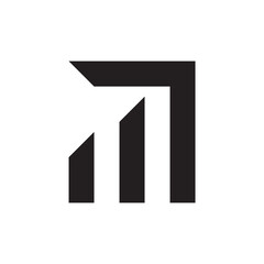 ma letter with signal logo design vector