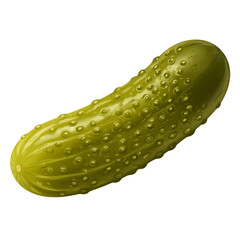 Delicious dill pickle on black background food photography style closeup