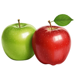 Fresh green and red apples representing healthy eating and diet