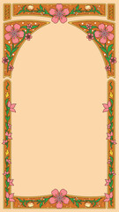 Floral Decorative Frame background Illustration