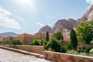 The 6th century, UNESCO-listed St Catherine's monastery at the foot of Mt Sinai in Egypt's Sinai Peninsula. One of oldest still-functioning Christian monasteries in the world.