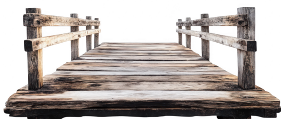 A weathered wooden dock extending into a serene body of water. surrounded by lush greenery. creating a tranquil scene perfect for relaxation or outdoor activities